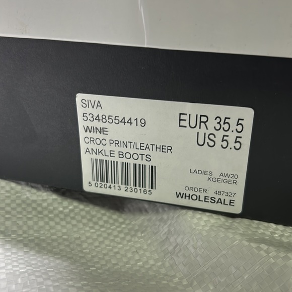 NIB Kurt Geiger Siva Croc Embossed Combat boots, size 5.5 - Picture 5 of 5